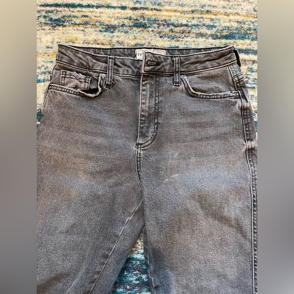 Free People Charcoal Slim Jeans
